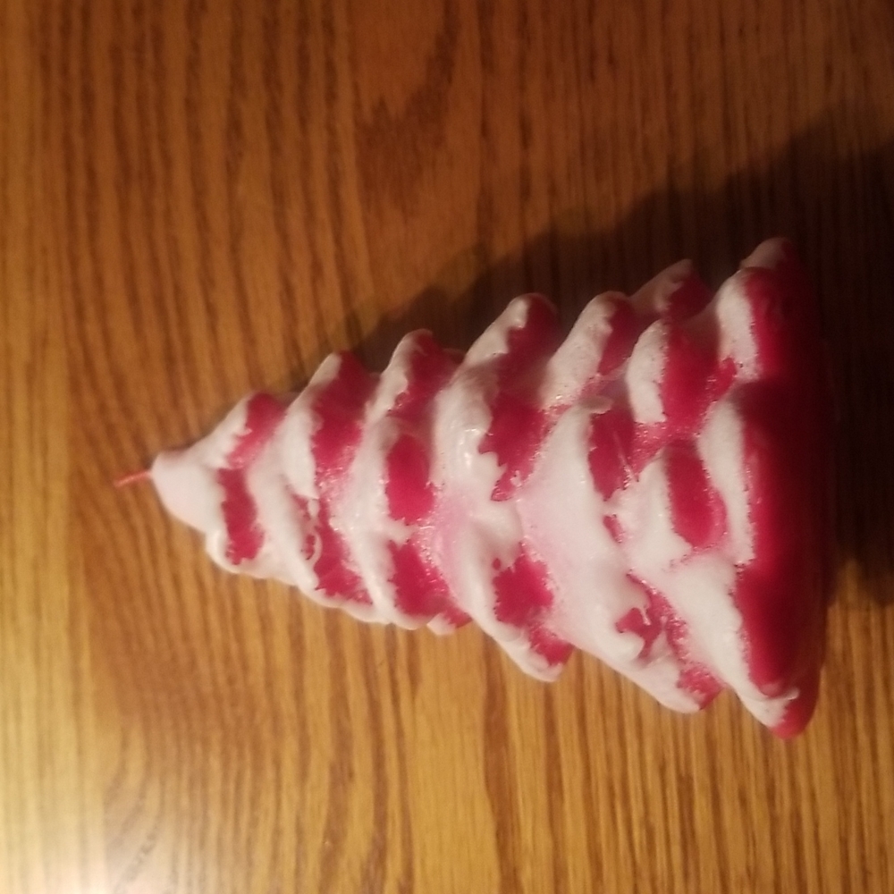 Vintage Red Snowcapped Holiday Candle